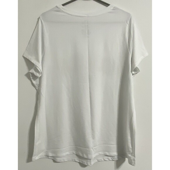 Maternity Shirt Women's XL White Pink Heart Mama Graphic Tee Pregnancy Baby NEW - Picture 3 of 4